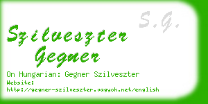 szilveszter gegner business card